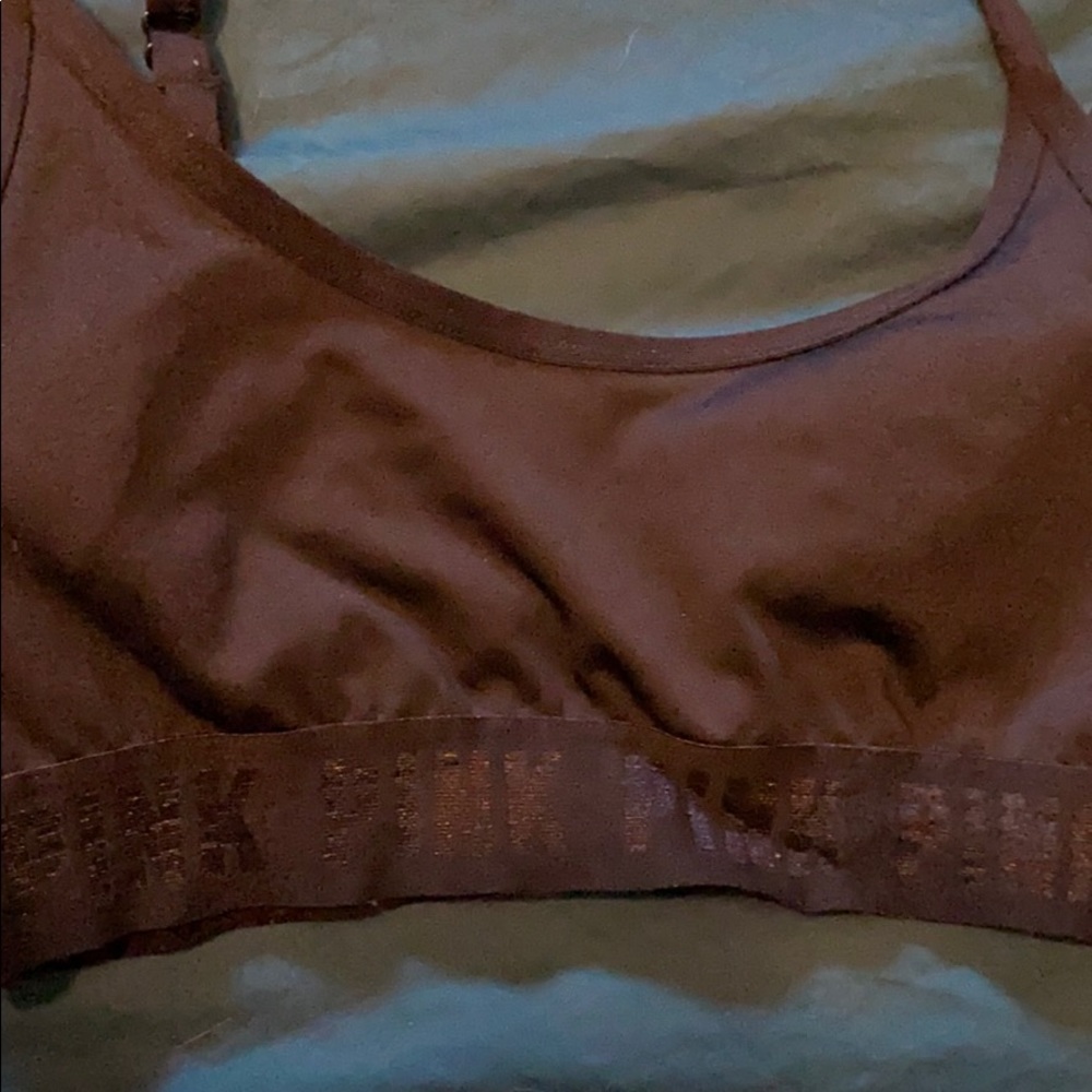 Black sports bra.